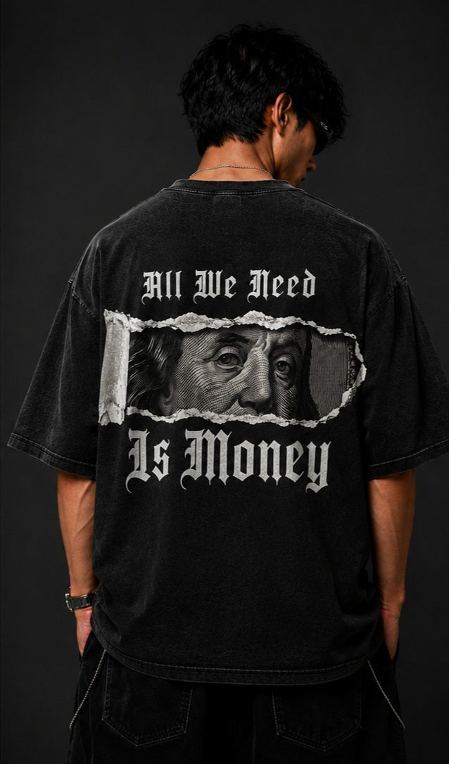 Money desing acid wash