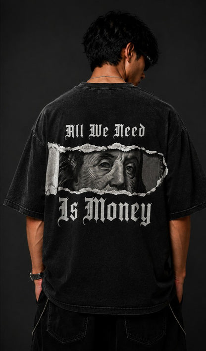 Money desing acid wash